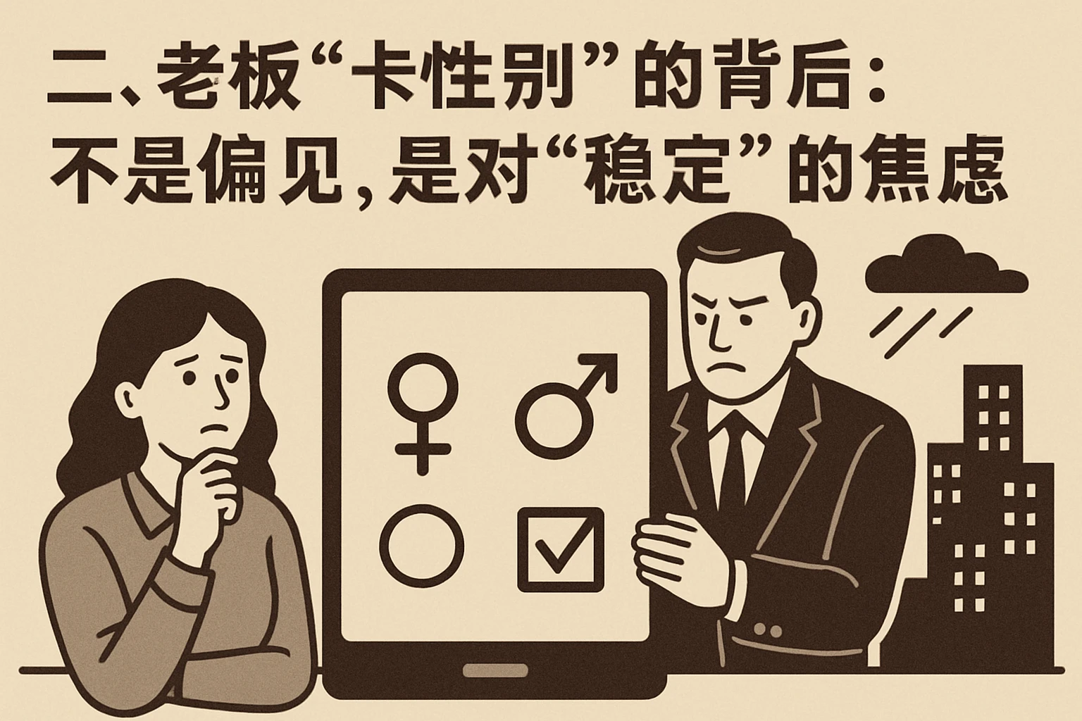 二、老板“卡性别”的背后：不是偏见，是对“稳定”的焦虑