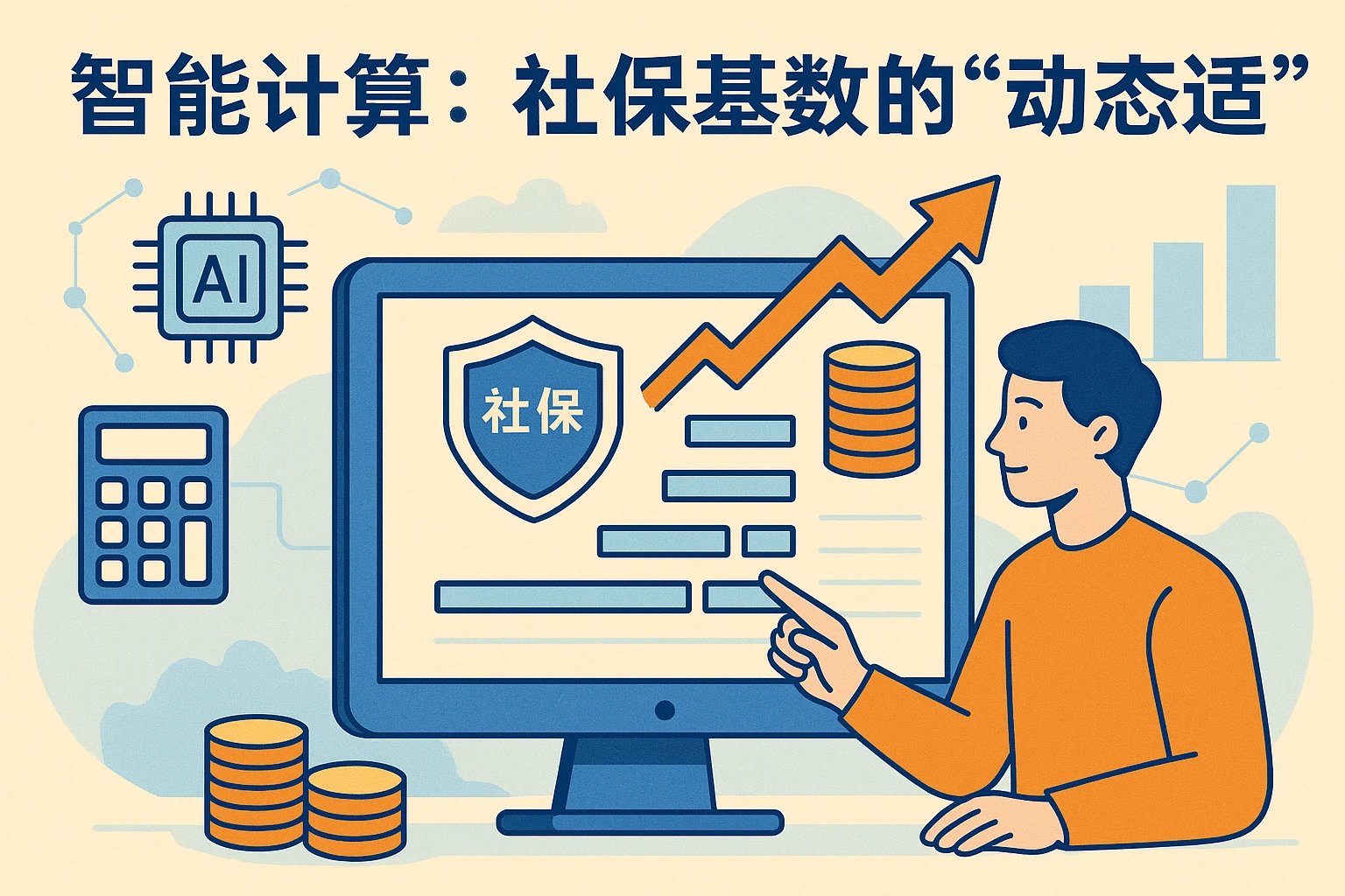 2. 智能计算：社保基数的“动态适配”