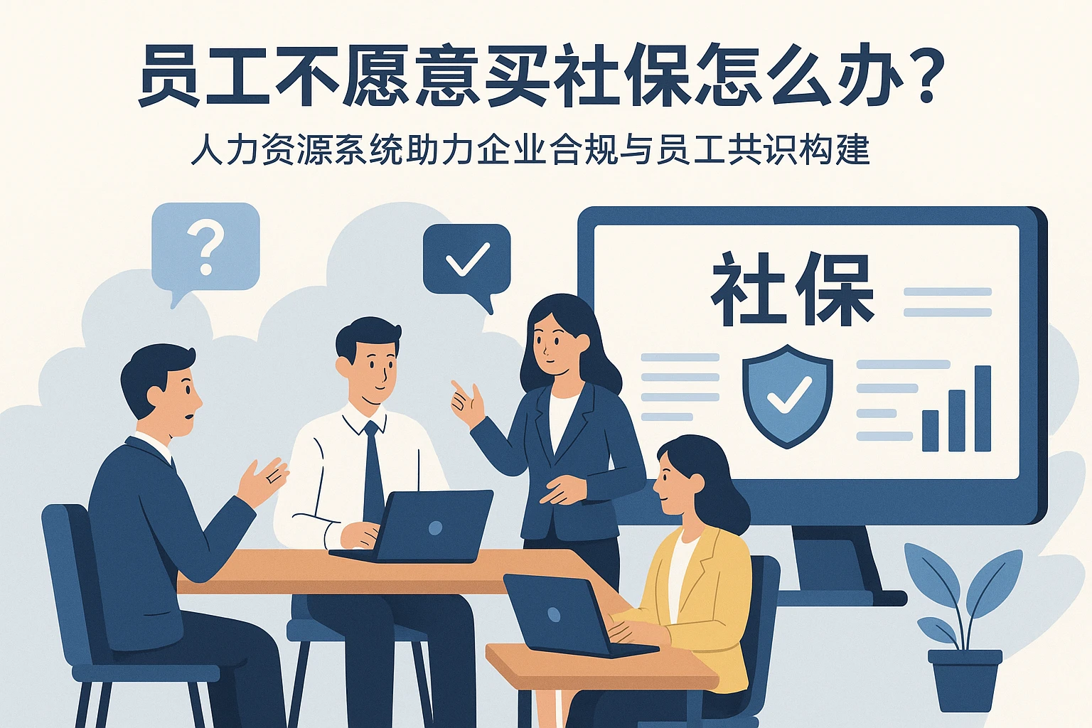 员工不愿意买社保怎么办？人力资源系统助力企业合规与员工共识构建