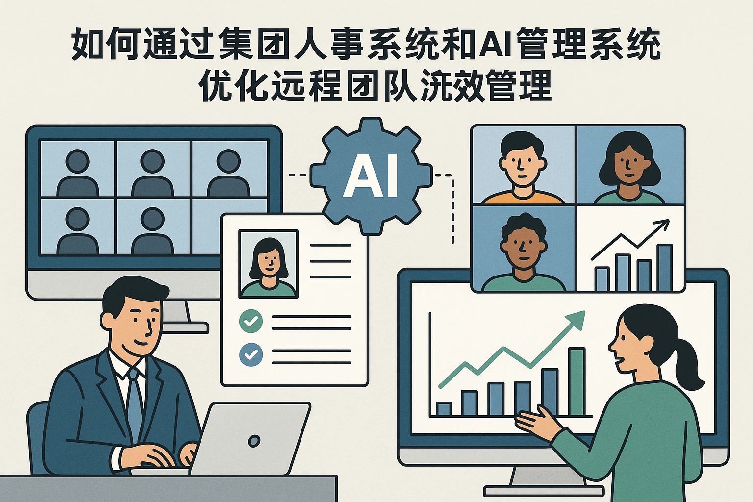 如何通过集团型人事系统和AI人事管理系统优化远程团队绩效管理