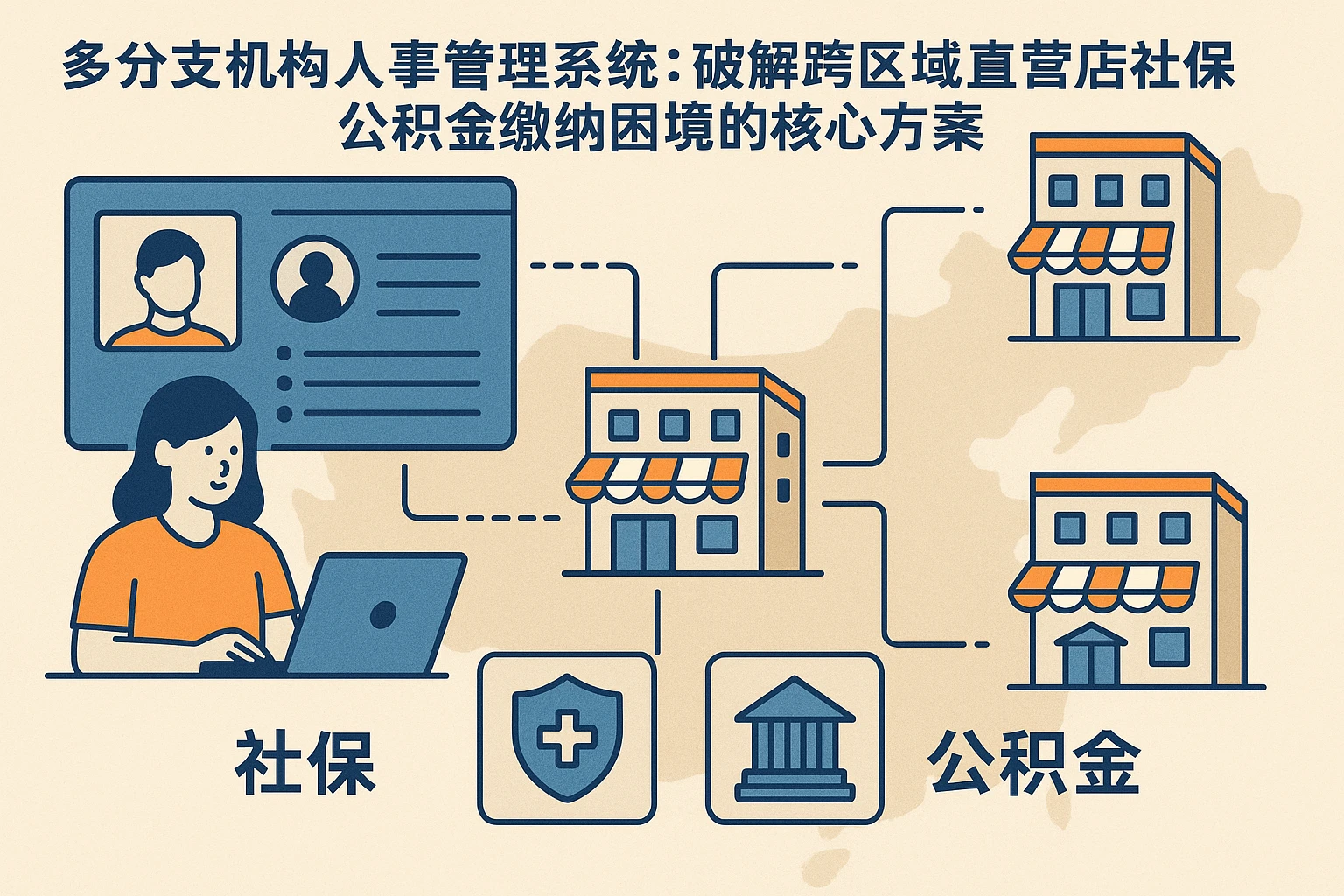 多分支机构人事管理系统：破解跨区域直营店社保公积金缴纳困境的核心方案