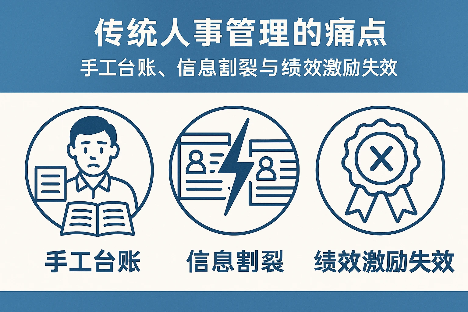 2. 传统人事管理的痛点：手工台账、信息割裂与绩效激励失效