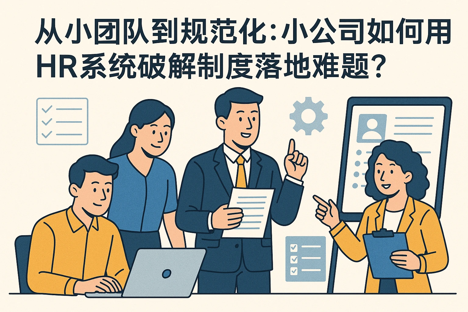从小团队到规范化:小公司如何用HR系统破解制度落地难题?