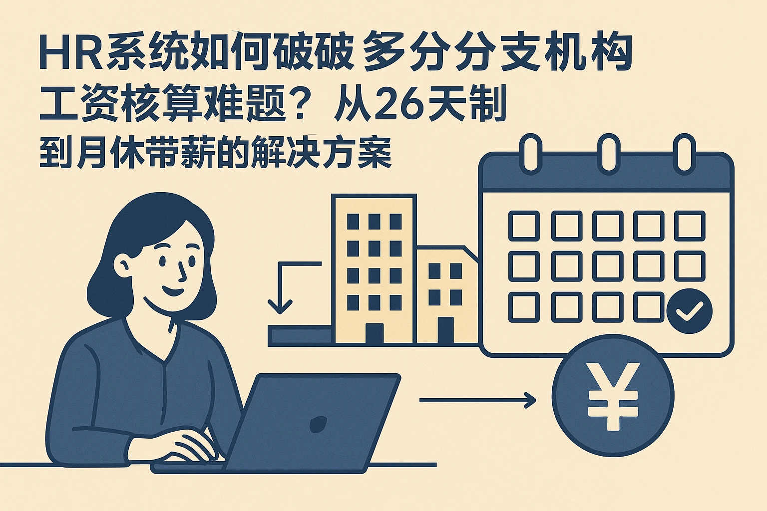 HR系统如何破解多分支机构工资核算难题？从26天制到月休带薪的解决方案