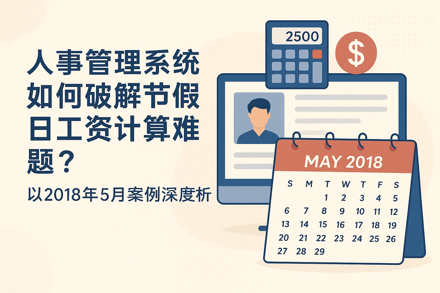 人事管理系统如何破解节假日工资计算难题？以2018年5月案例深度解析