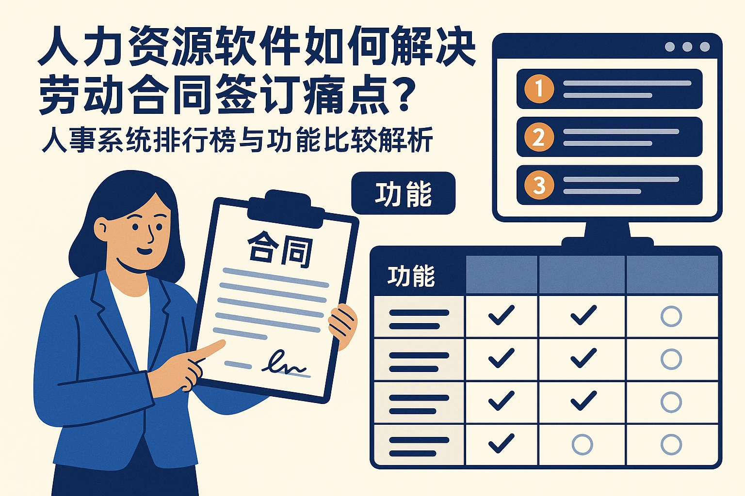 人力资源软件如何解决劳动合同签订痛点?人事系统排行榜与功能比较解析