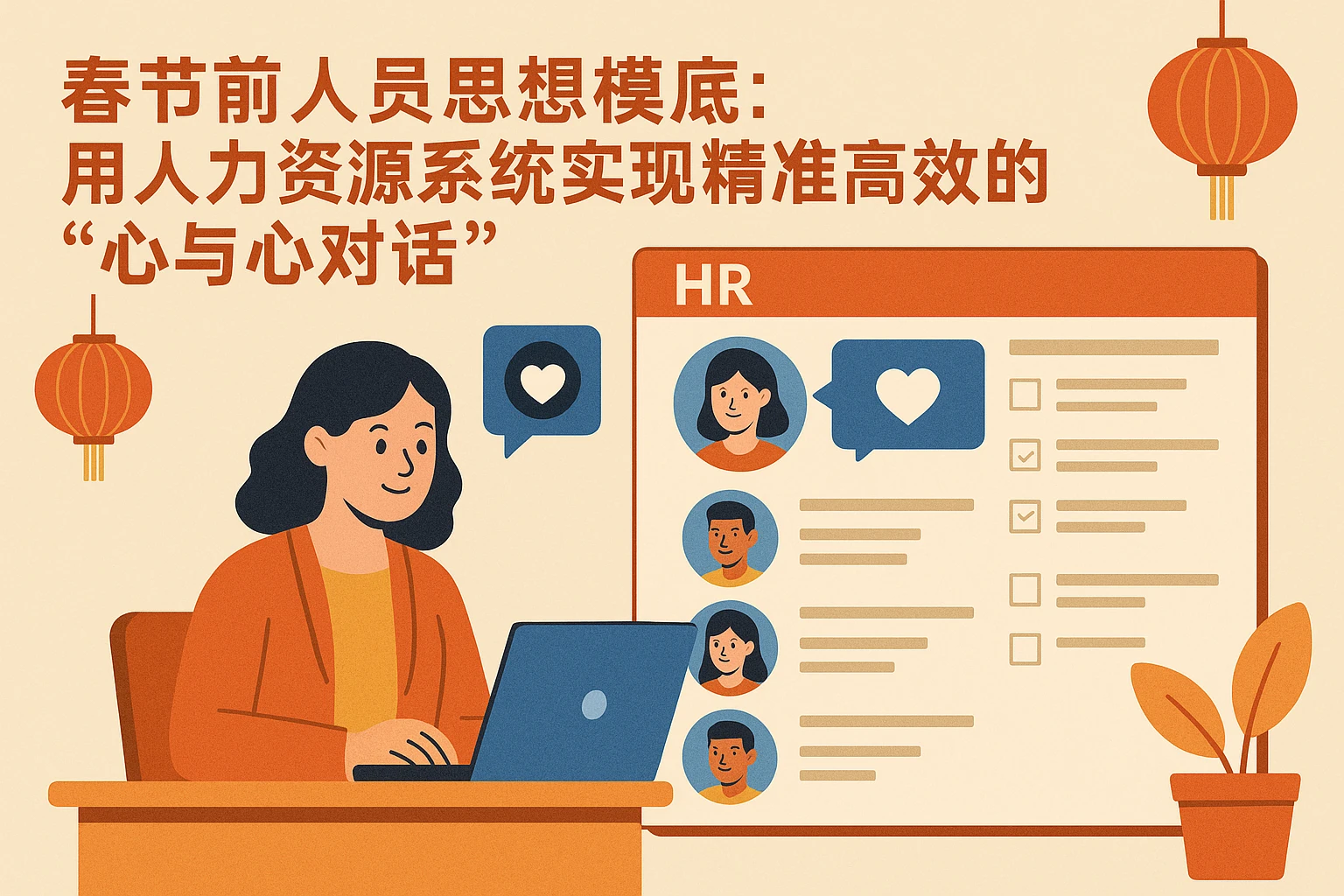 春节前人员思想摸底：用人力资源系统实现精准高效的“心与心对话”