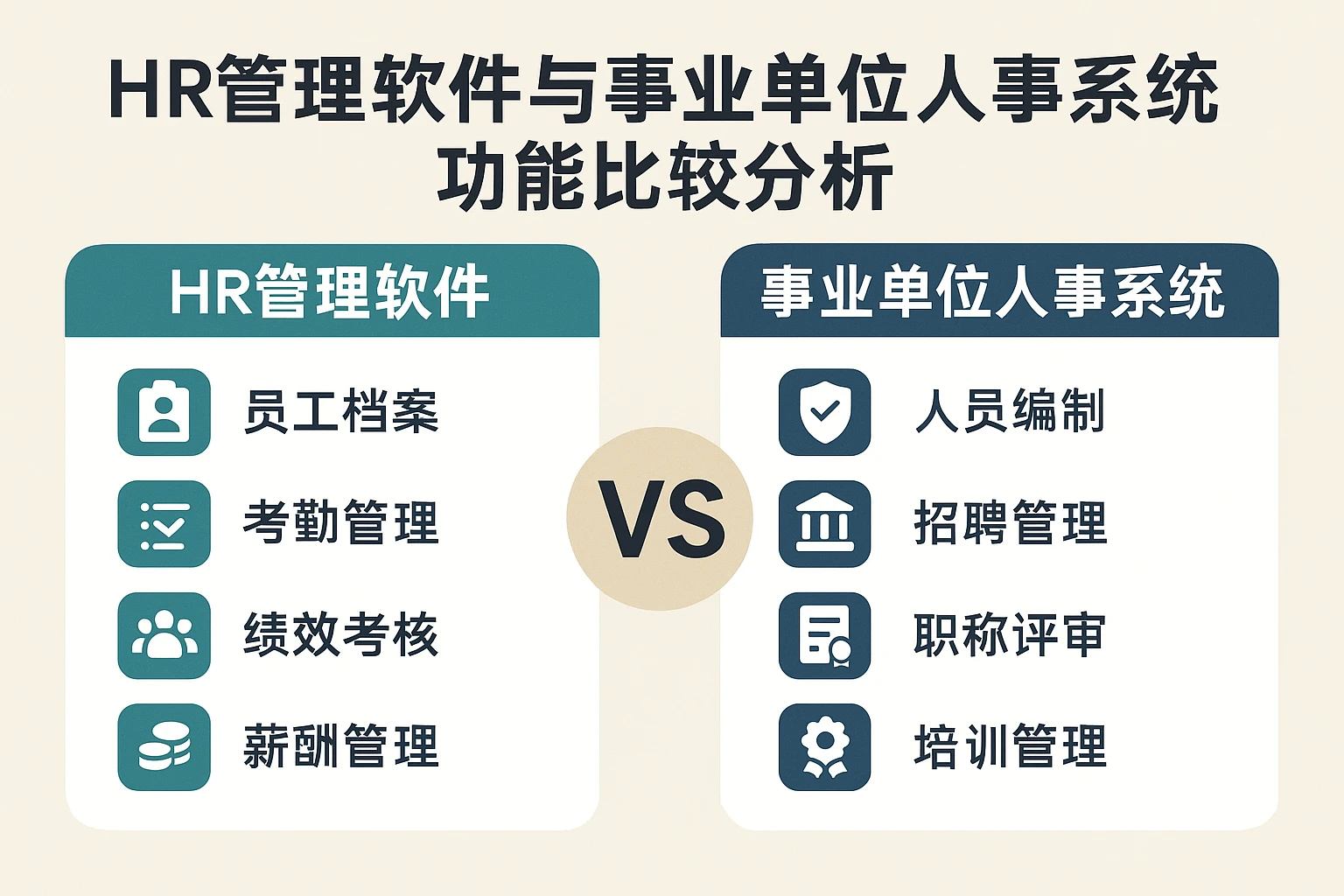 HR管理软件与事业单位人事系统功能比较分析