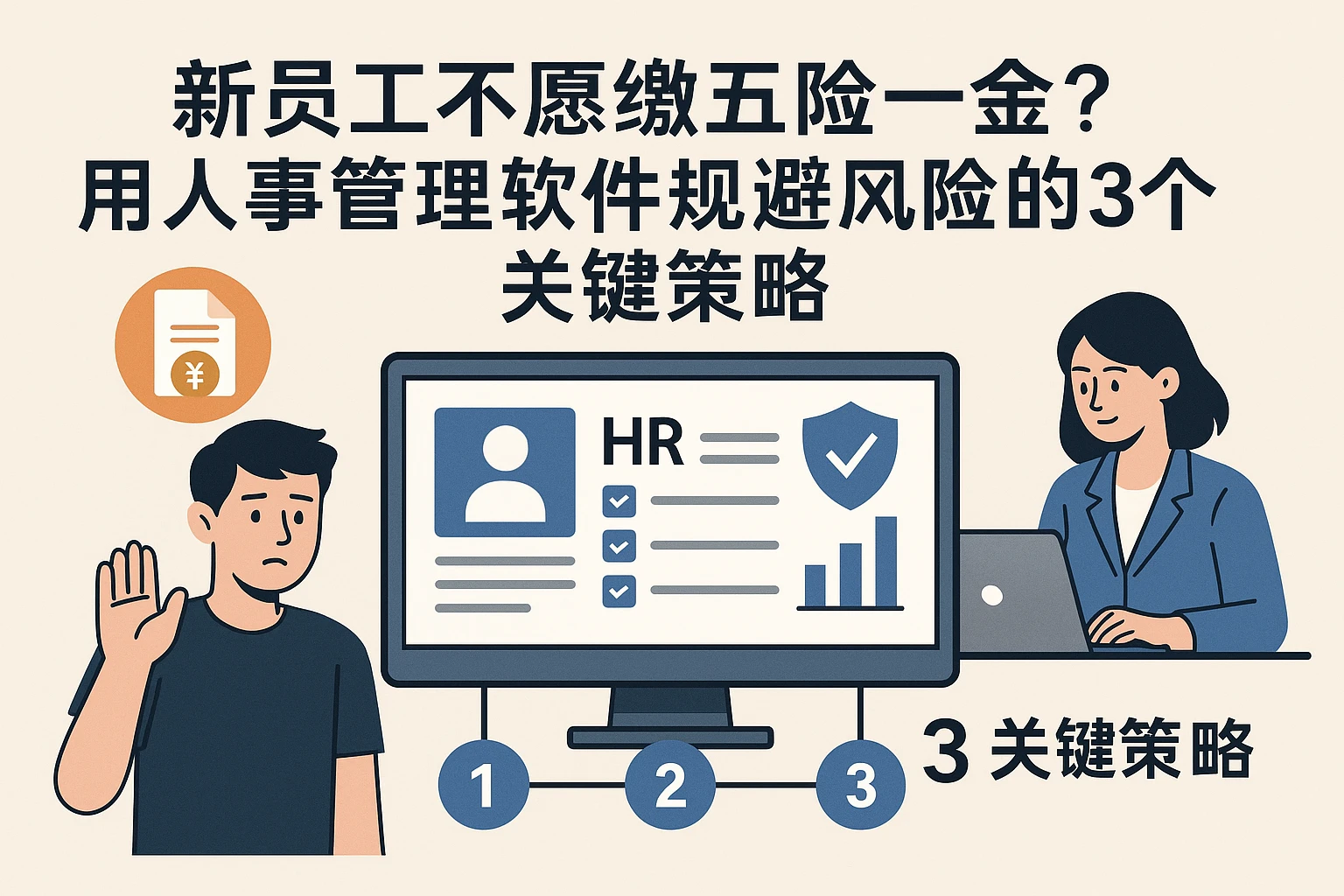 新员工不愿缴五险一金？用人事管理软件规避风险的3个关键策略