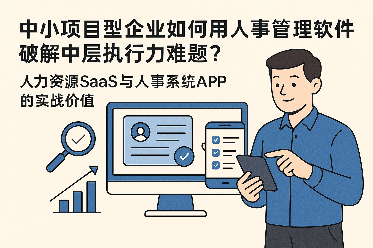 中小项目型企业如何用人事管理软件破解中层执行力难题？人力资源SaaS与人事系统APP的实战价值