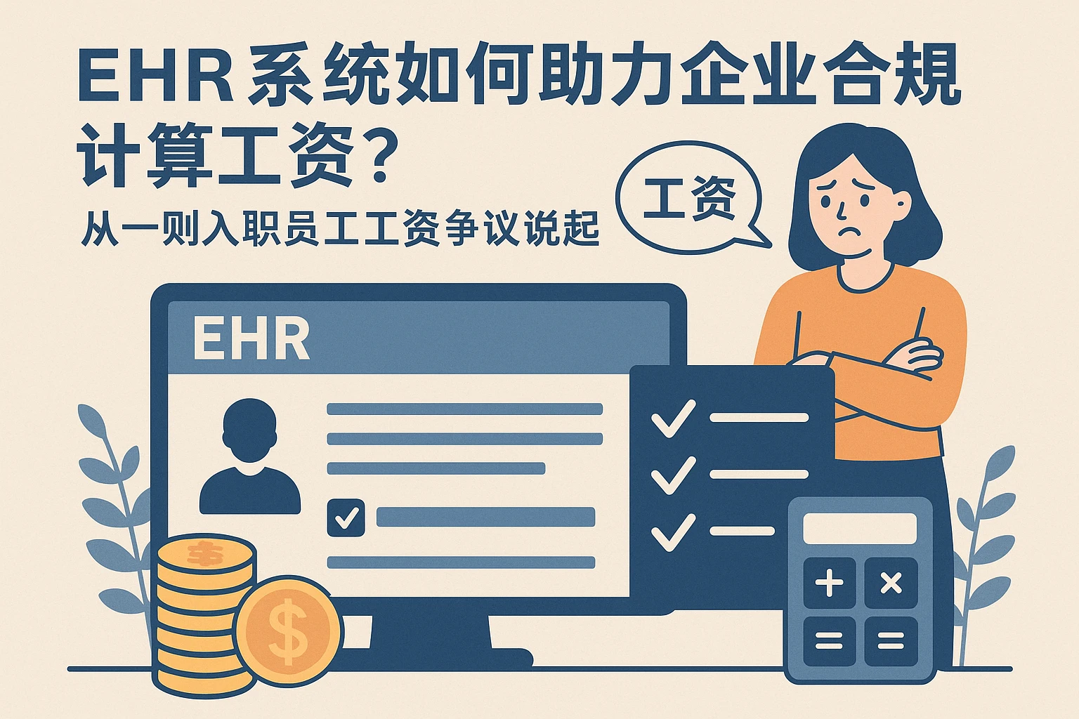 EHR系统如何助力企业合规计算工资？从一则入职员工工资争议说起