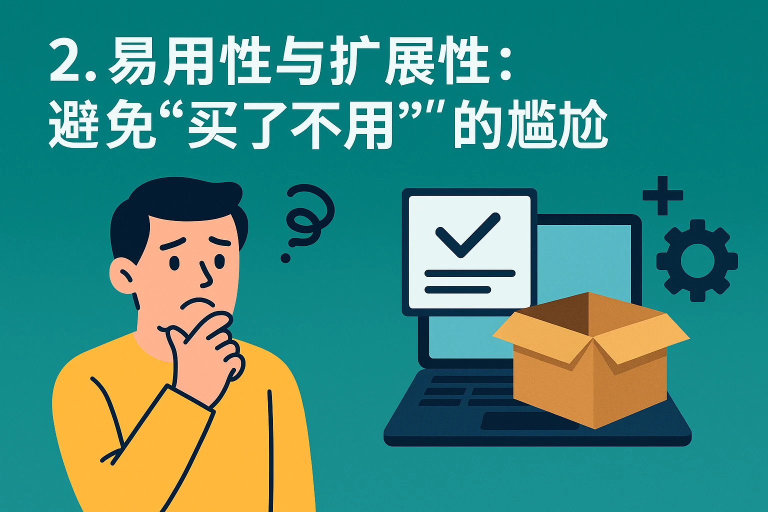 2. 易用性与扩展性:避免“买了不用”的尴尬