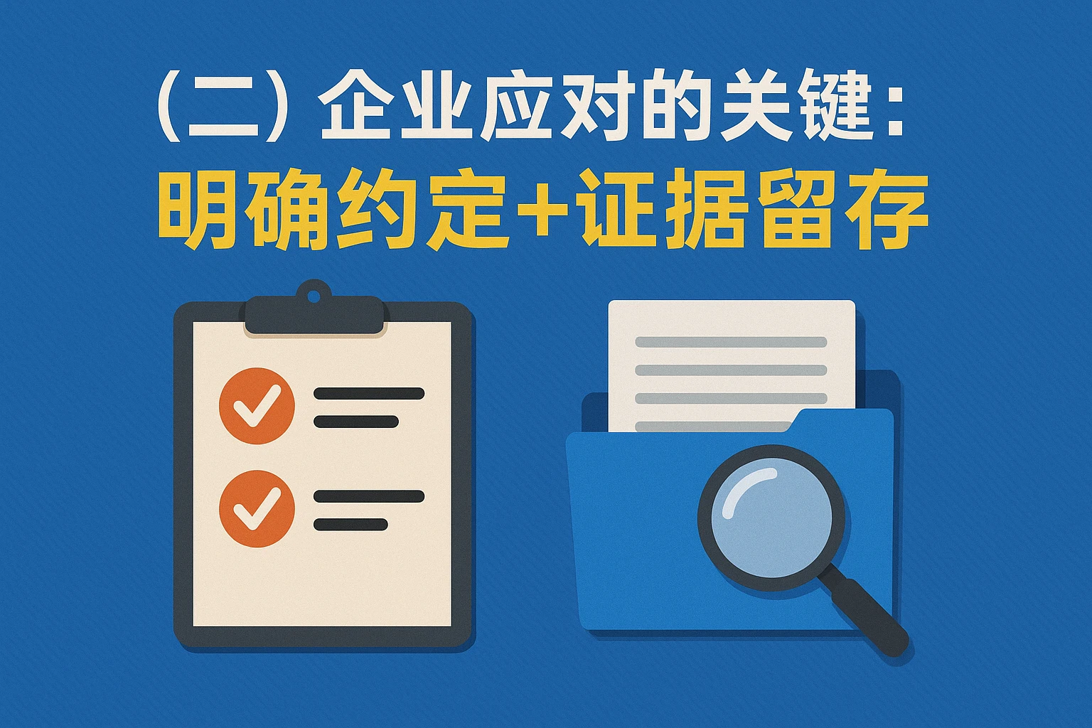 (二)企业应对的关键:明确约定+证据留存