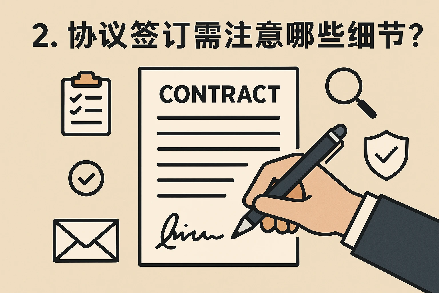 2. 协议签订需注意哪些细节？