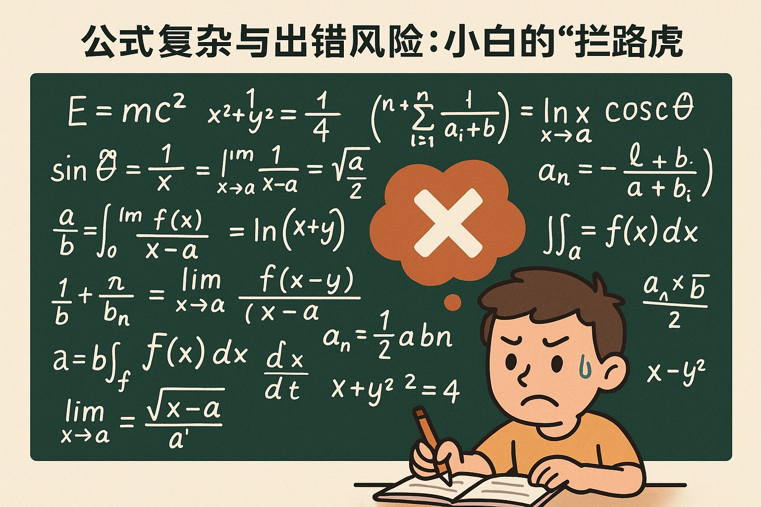 2. 公式复杂与出错风险：小白的“拦路虎”
