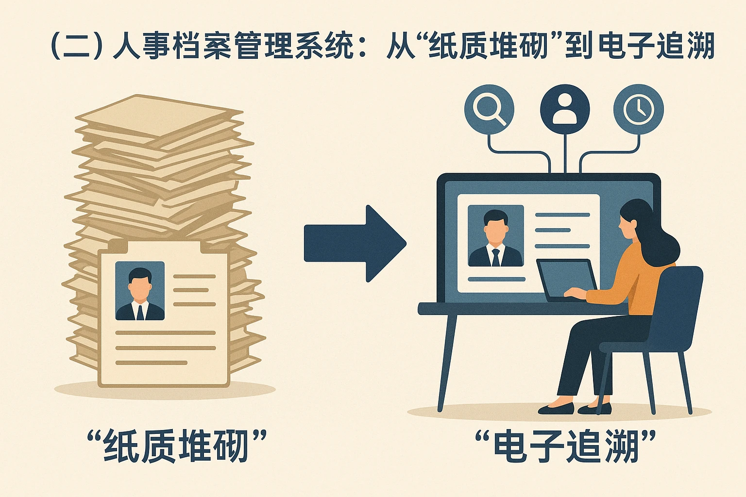 （二）人事档案管理系统：从“纸质堆砌”到“电子追溯”