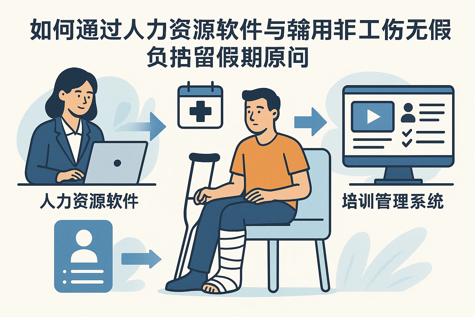 如何通过人力资源软件与培训管理系统处理员工非因工负伤请假问题