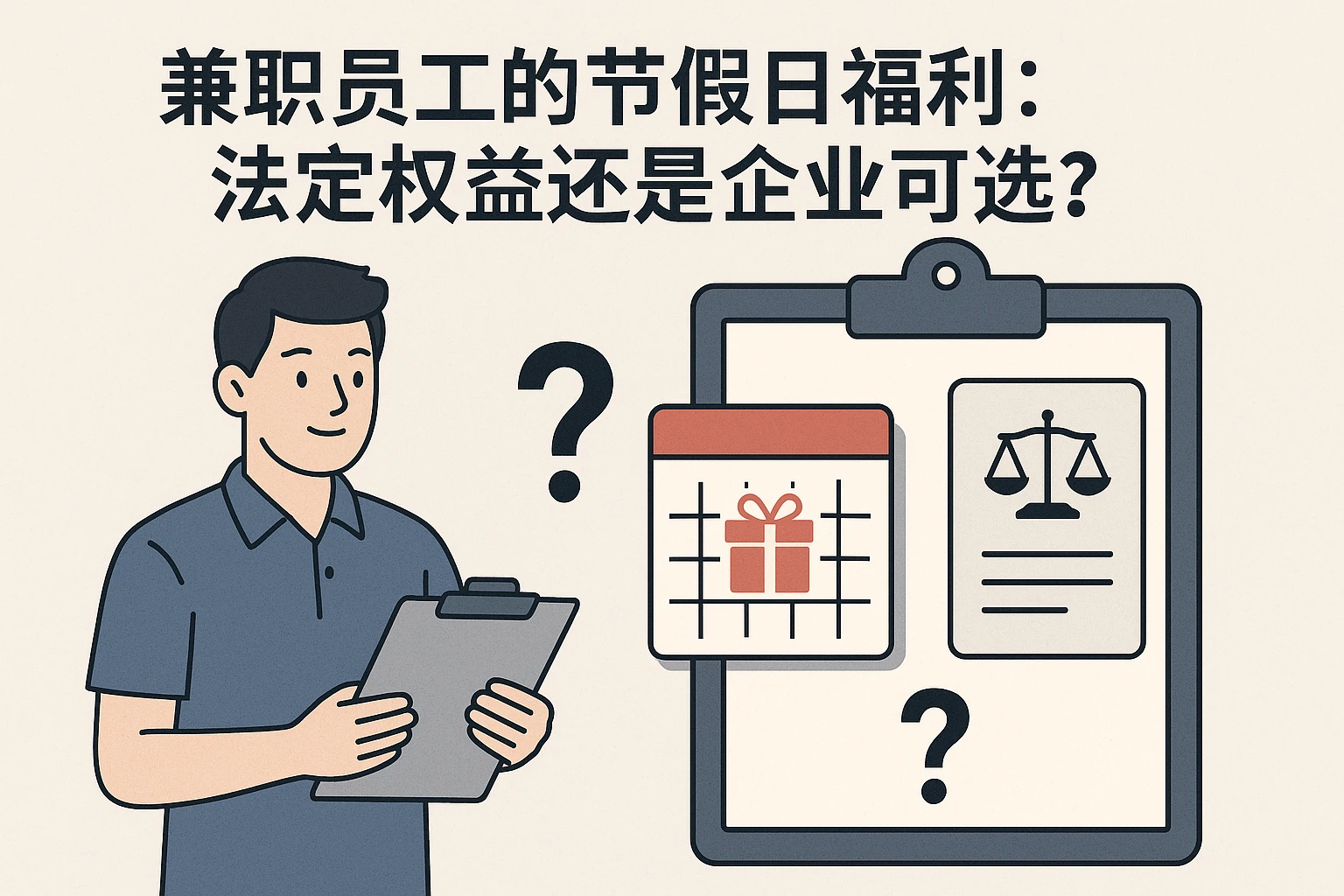 2. 兼职员工的节假日福利：法定权益还是企业可选？