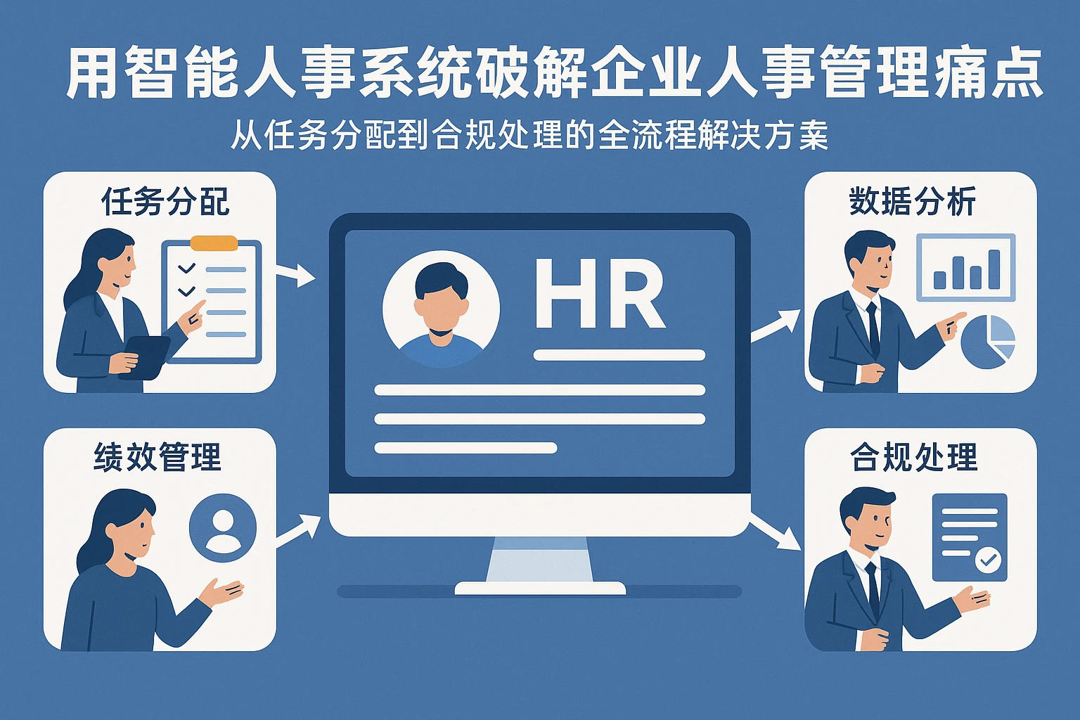 用智能人事系统破解企业人事管理痛点:从任务分配到合规处理的全流程解决方案