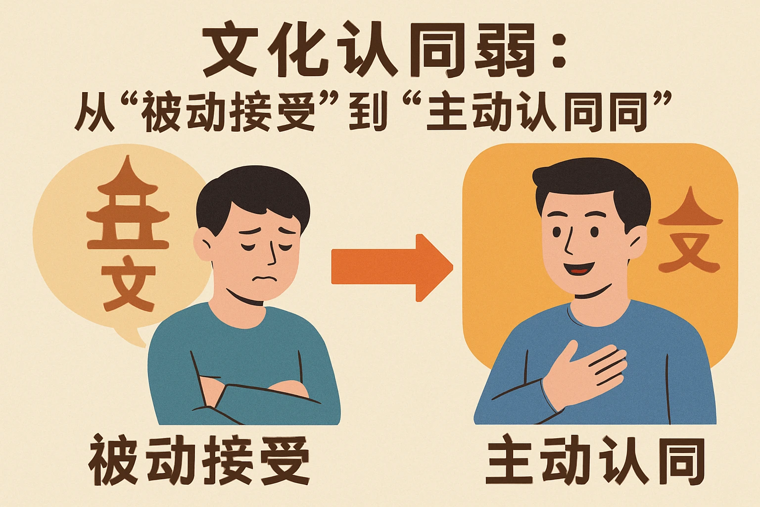 2. 文化认同弱：从“被动接受”到“主动认同”