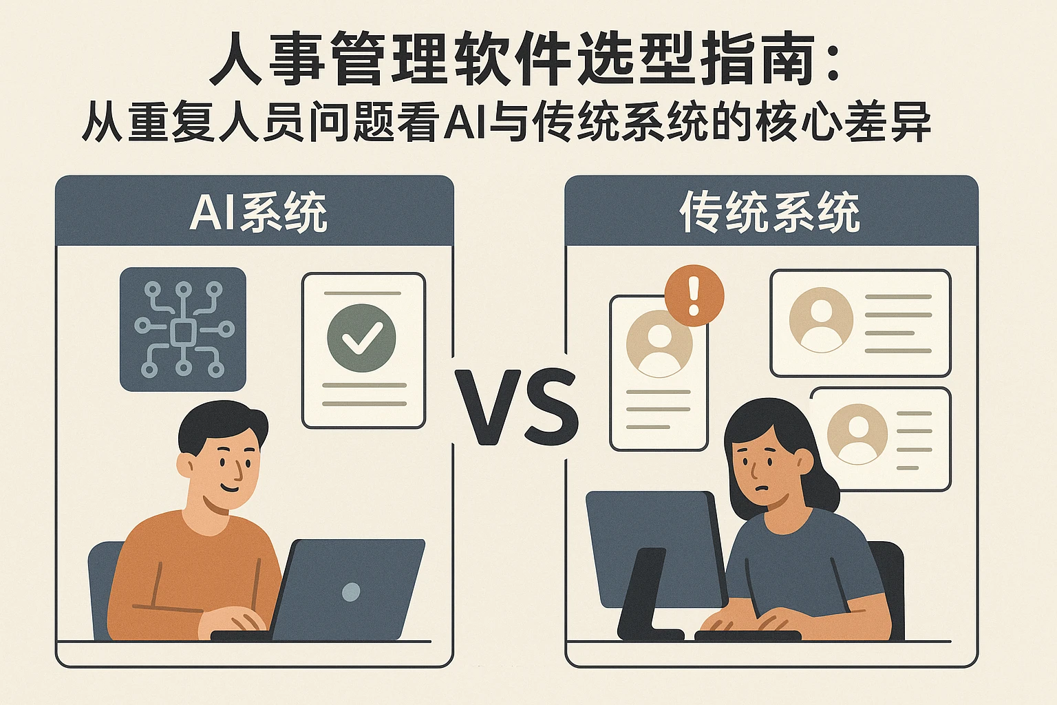 人事管理软件选型指南：从重复人员问题看AI与传统系统的核心差异