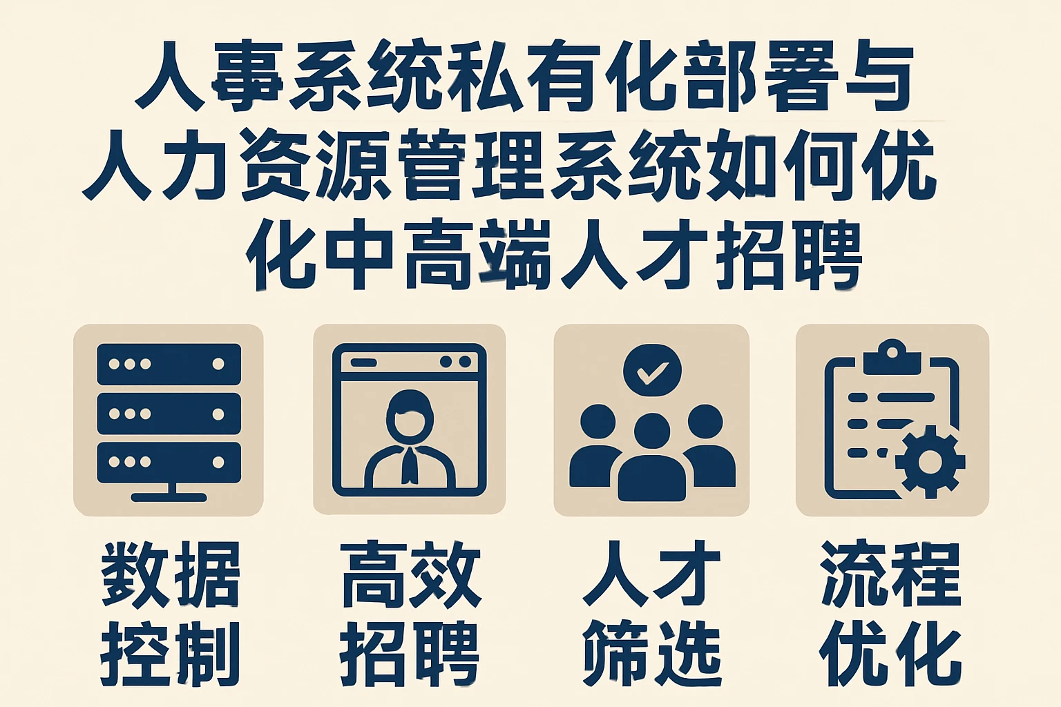 人事系统私有化部署与人力资源管理系统如何优化中高端人才招聘