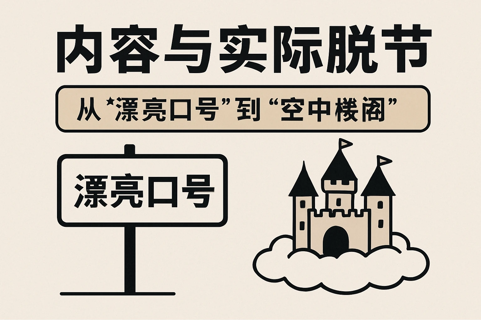 2. 内容与实际脱节:从“漂亮口号”到“空中楼阁”