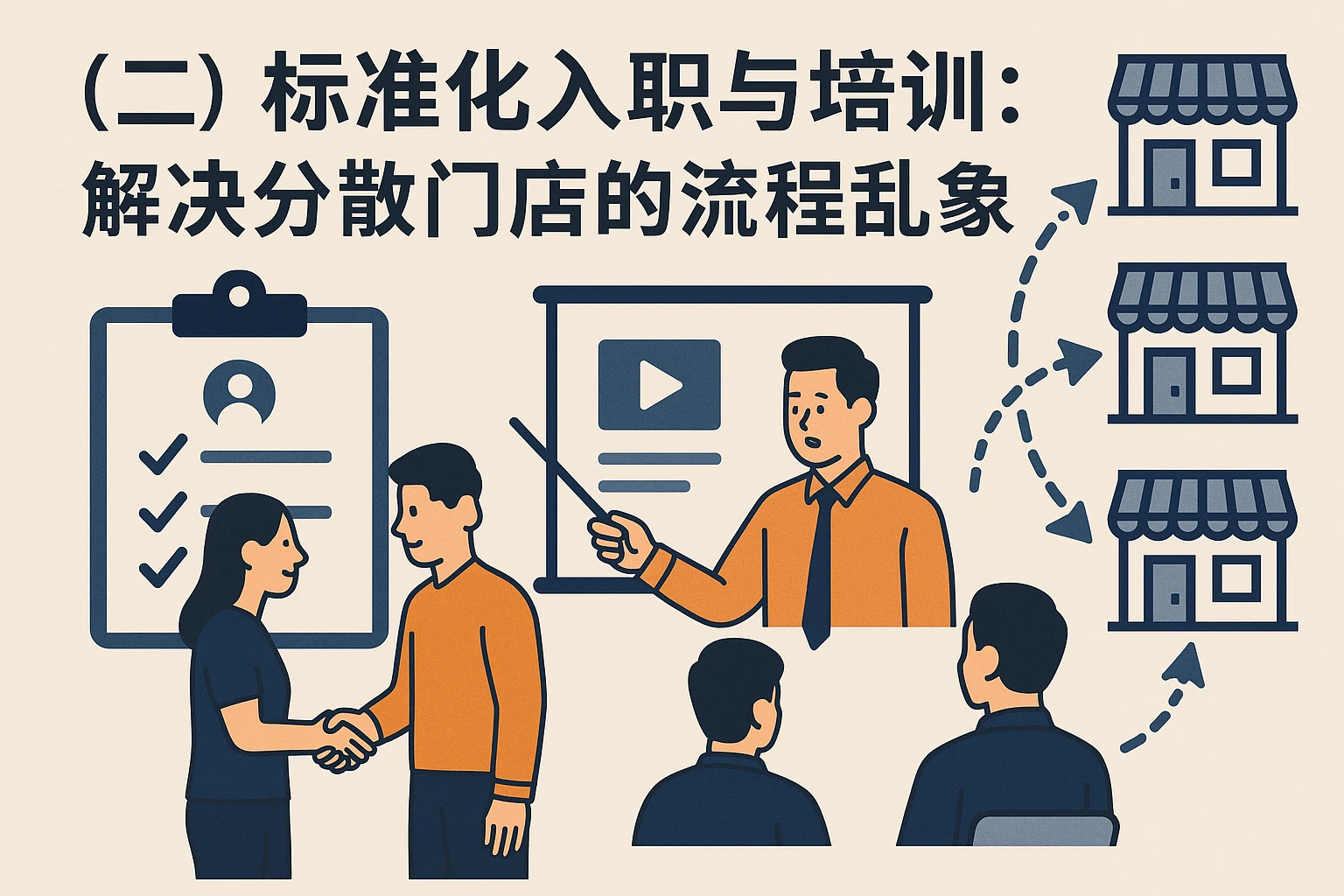 (二)标准化入职与培训:解决分散门店的流程乱象