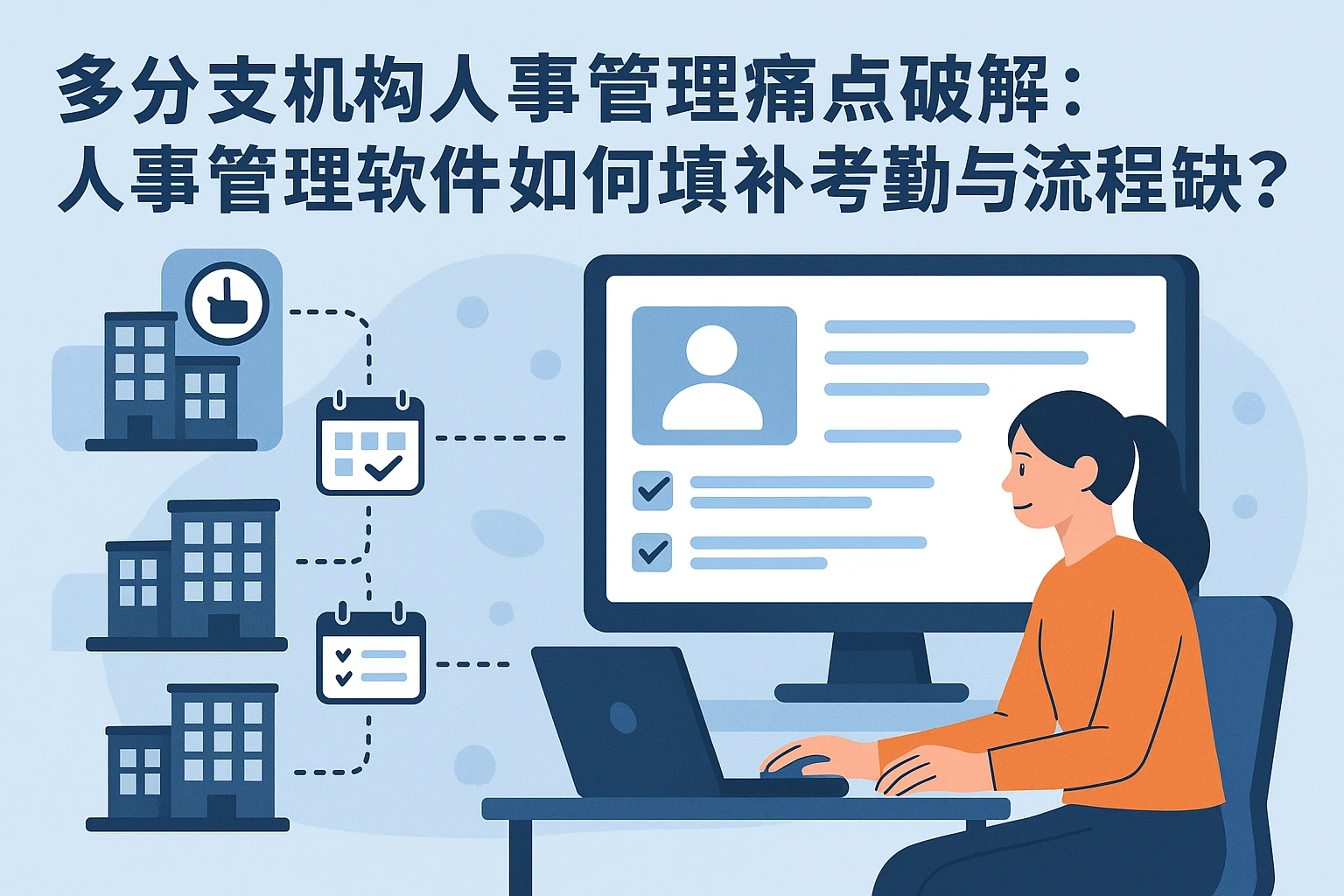 多分支机构人事管理痛点破解：人事管理软件如何填补考勤与流程空缺？