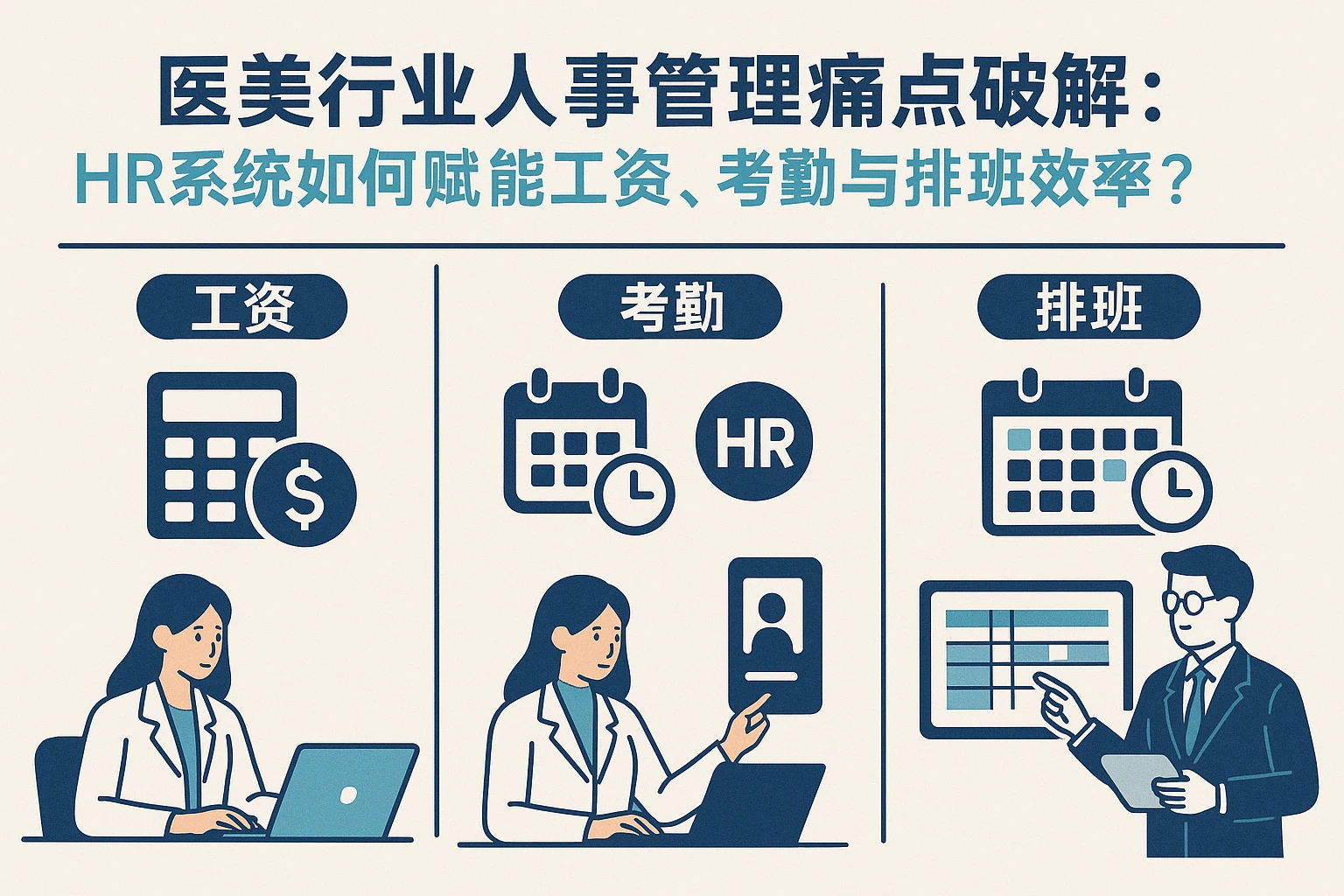 医美行业人事管理痛点破解：HR系统如何赋能工资、考勤与排班效率？