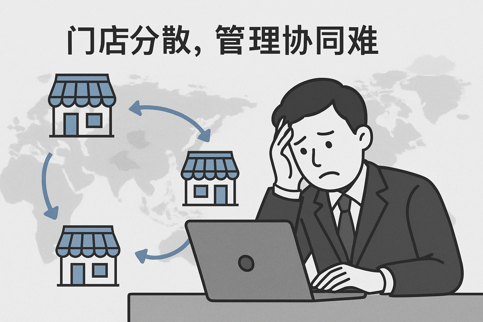 2. 门店分散，管理协同难