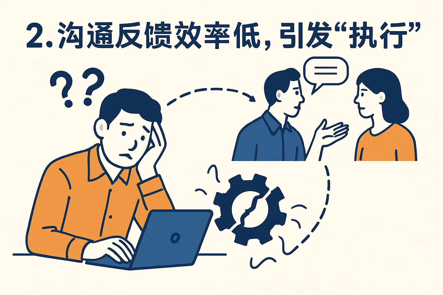 2. 沟通反馈效率低，引发“执行内耗”