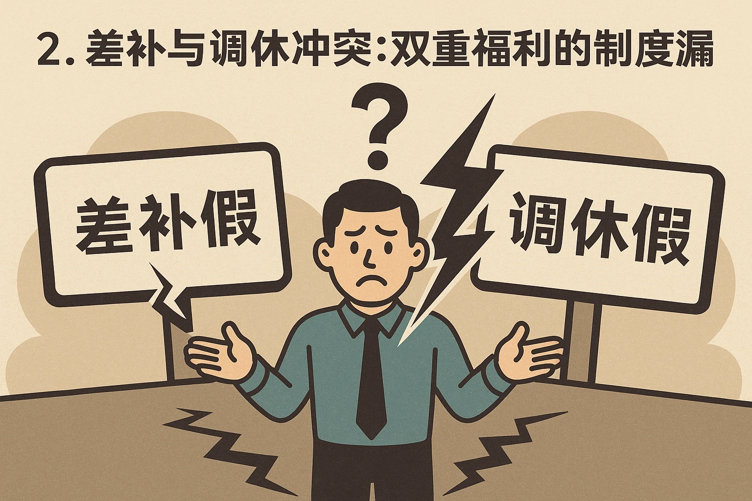 2. 差补与调休冲突：双重福利的制度漏洞