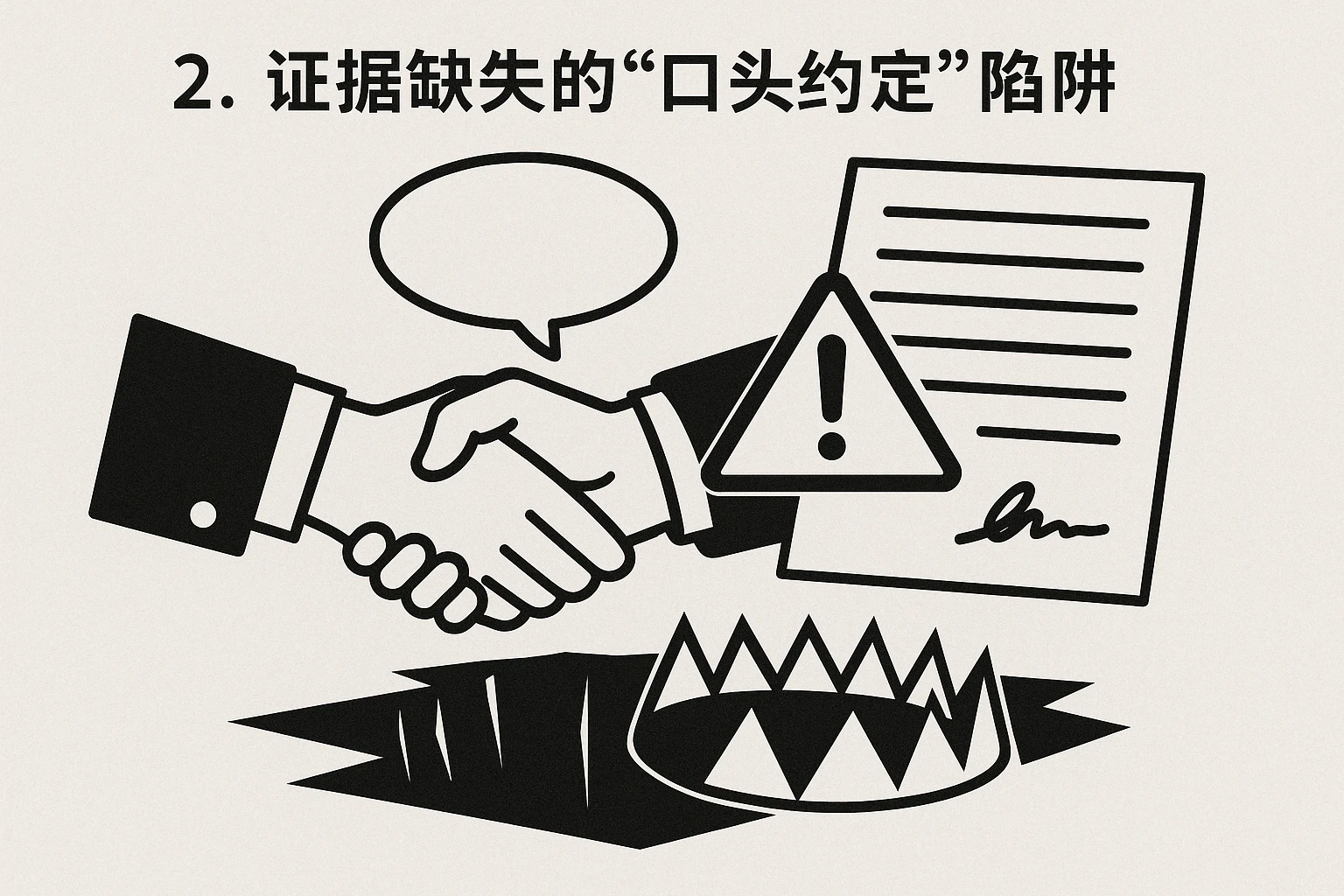 2. 证据缺失的“口头约定”陷阱