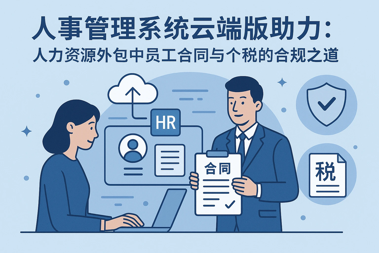 人事管理系统云端版助力：人力资源外包中员工合同与个税的合规之道