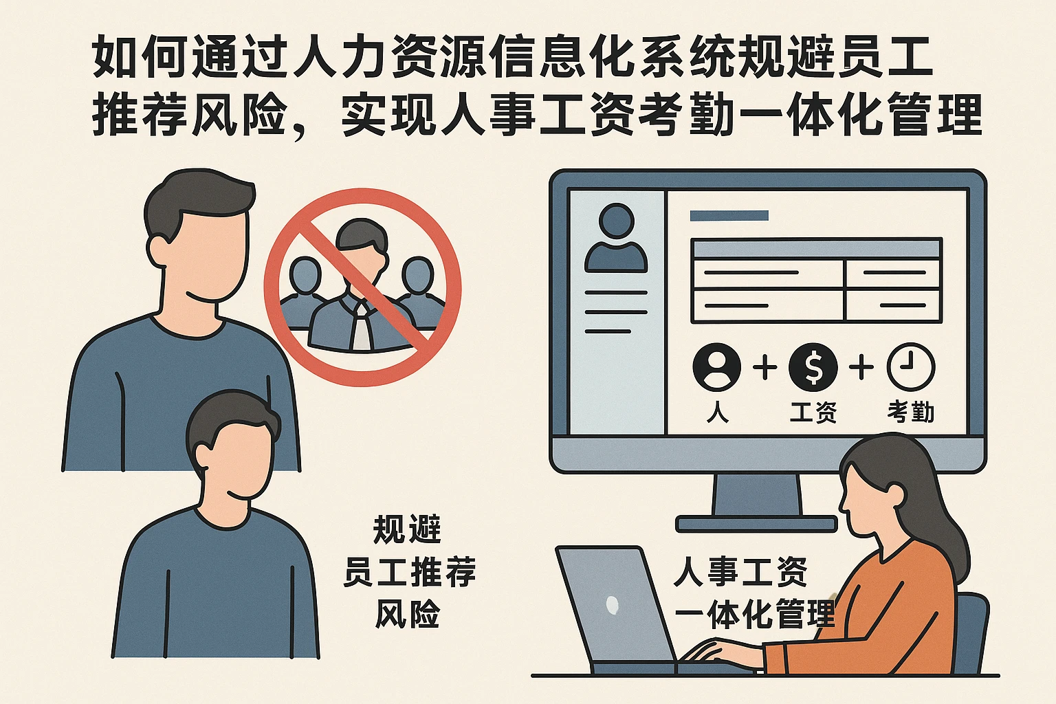 如何通过人力资源信息化系统规避员工推荐风险,实现人事工资考勤一体化管理