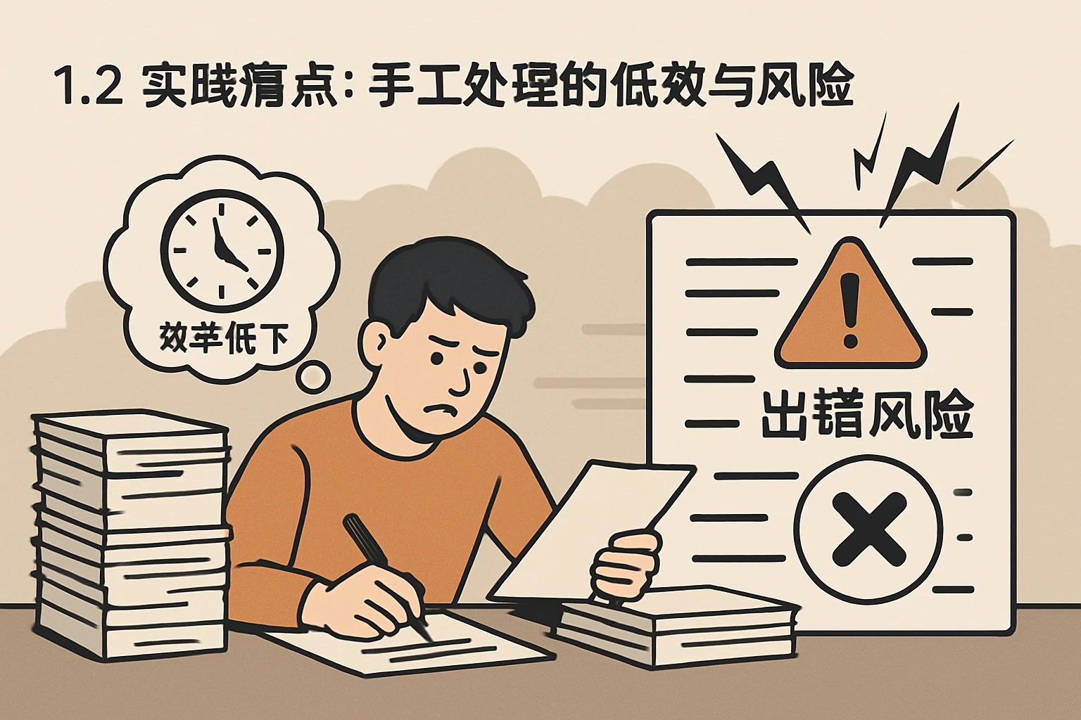 1.2 实践痛点：手工处理的低效与风险