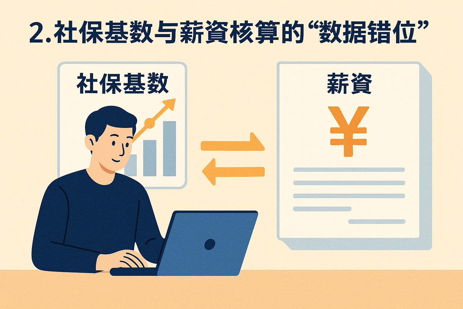 2. 社保基数与薪资核算的“数据错位”