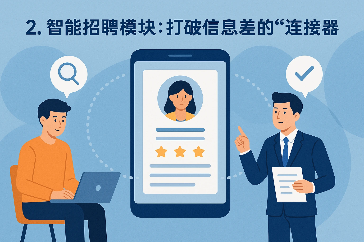 2. 智能招聘模块：打破信息差的“连接器”