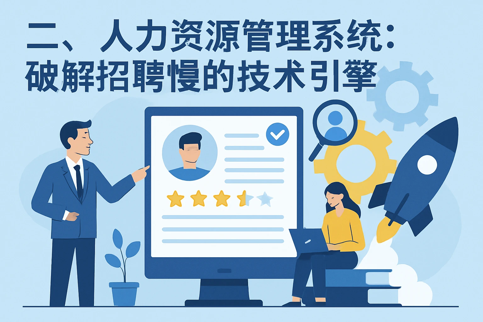 二、人力资源管理系统:破解招聘慢的技术引擎