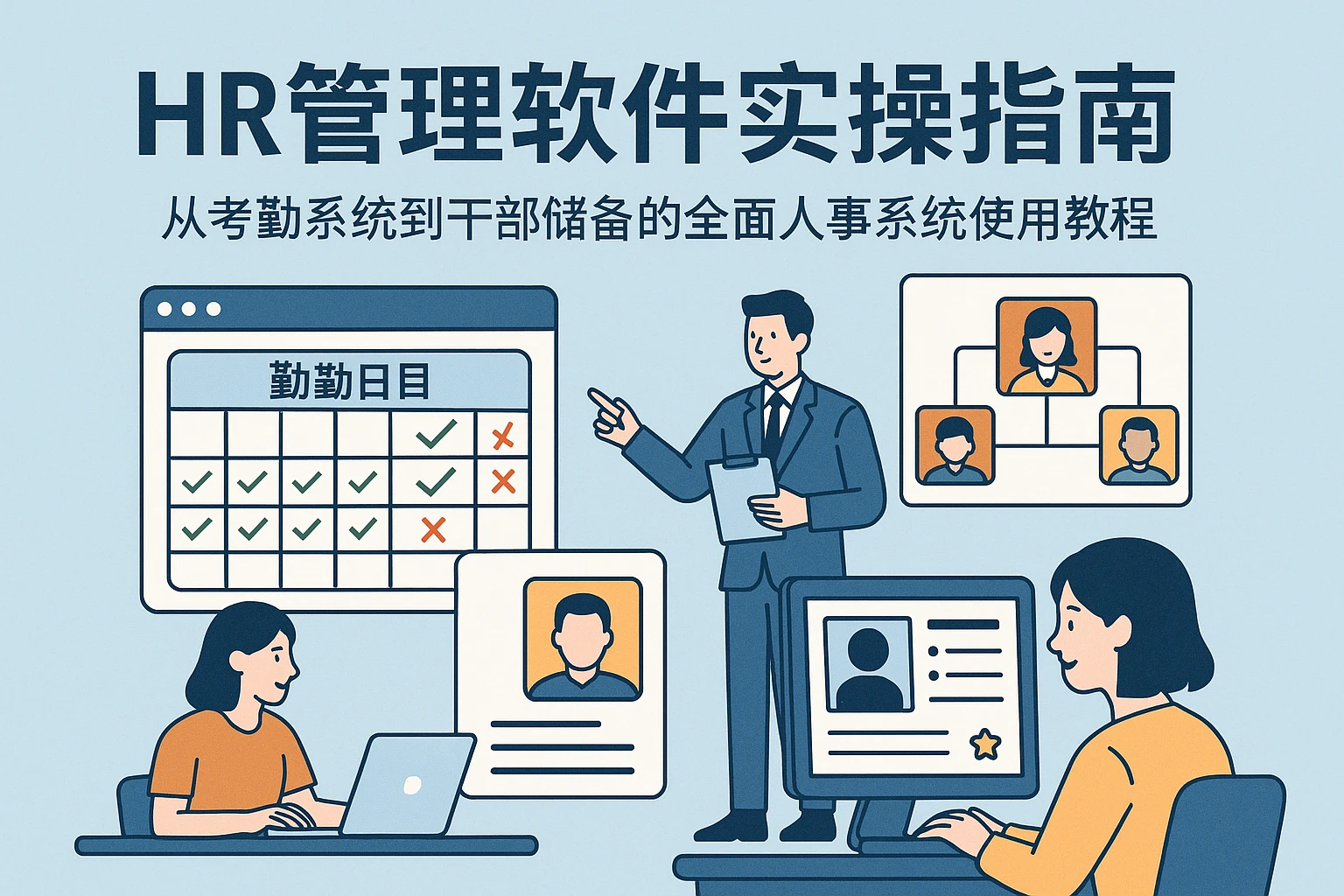HR管理软件实操指南：从考勤系统到干部储备的全面人事系统使用教程