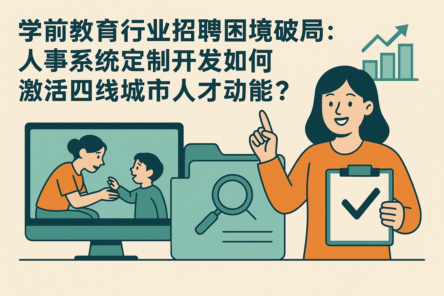 学前教育行业招聘困境破局:人事系统定制开发如何激活四线城市人才动能?