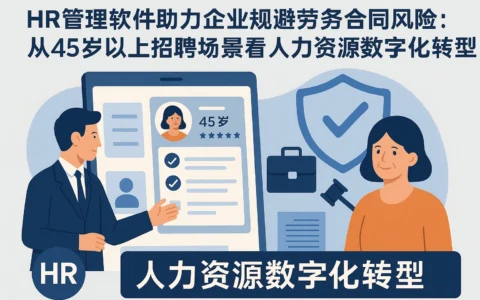 HR管理软件助力企业规避劳务合同风险：从45岁以上招聘场景看人力资源数字化转型