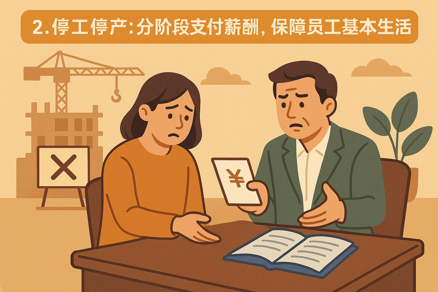 2. 停工停产：分阶段支付薪酬，保障员工基本生活