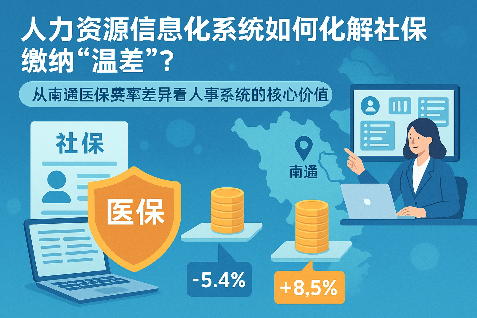 人力资源信息化系统如何化解社保缴纳“温差”？从南通医保费率差异看人事系统的核心价值