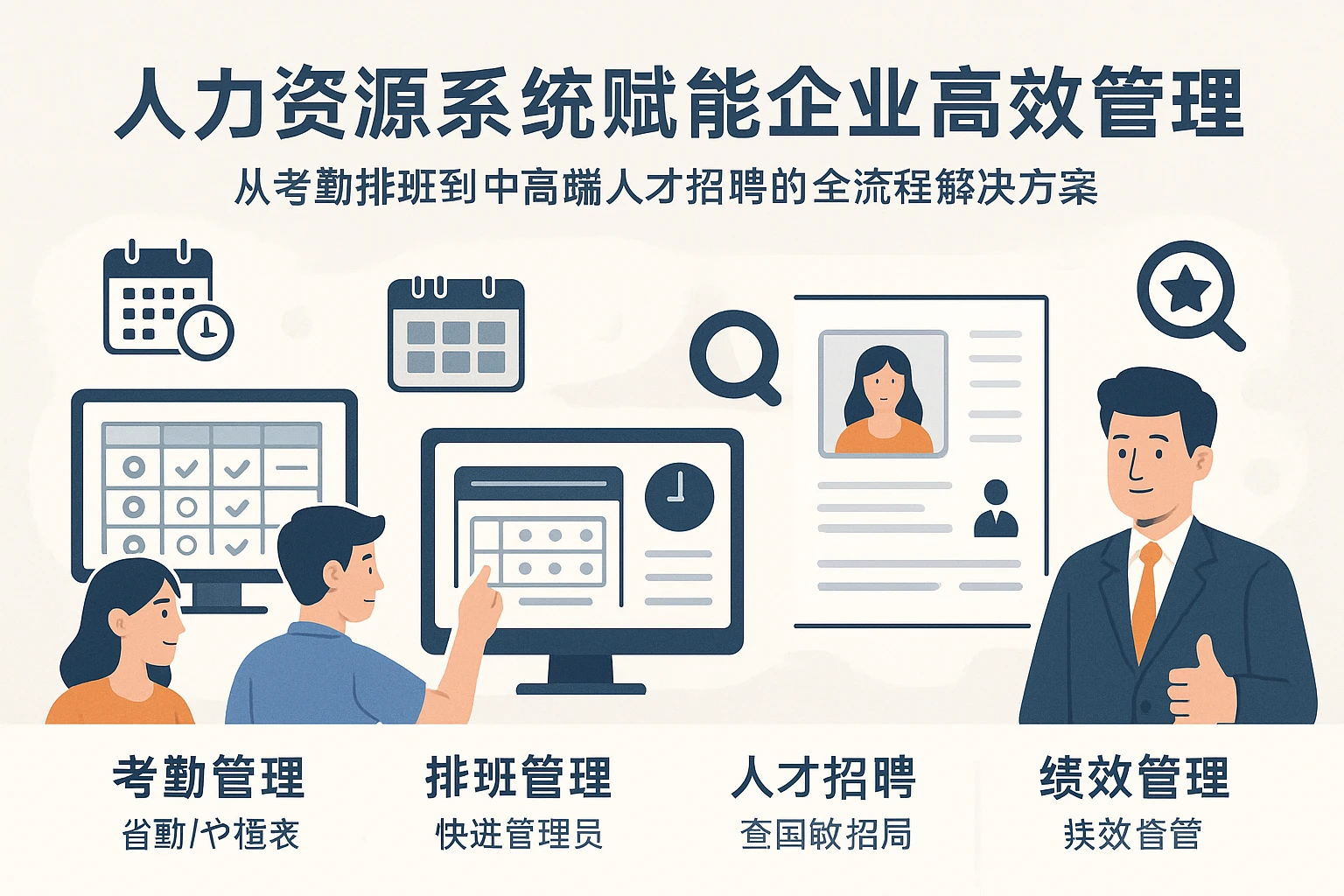 人力资源系统赋能企业高效管理:从考勤排班到中高端人才招聘的全流程解决方案
