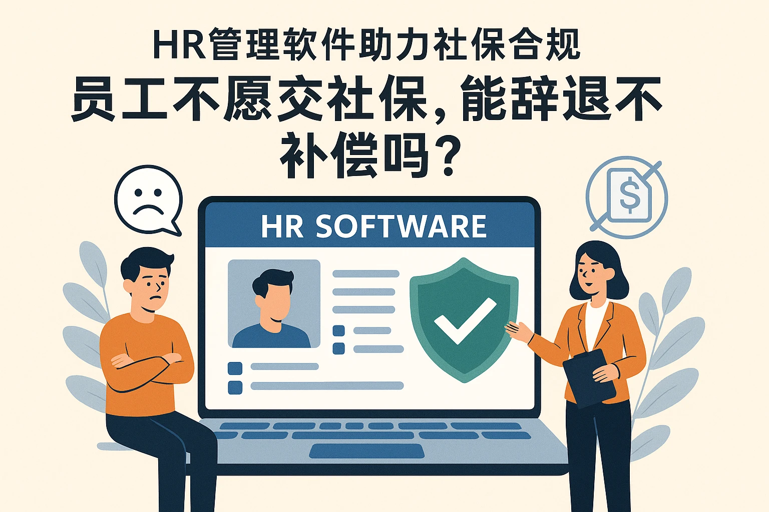 HR管理软件助力社保合规：员工不愿交社保，能辞退不补偿吗？