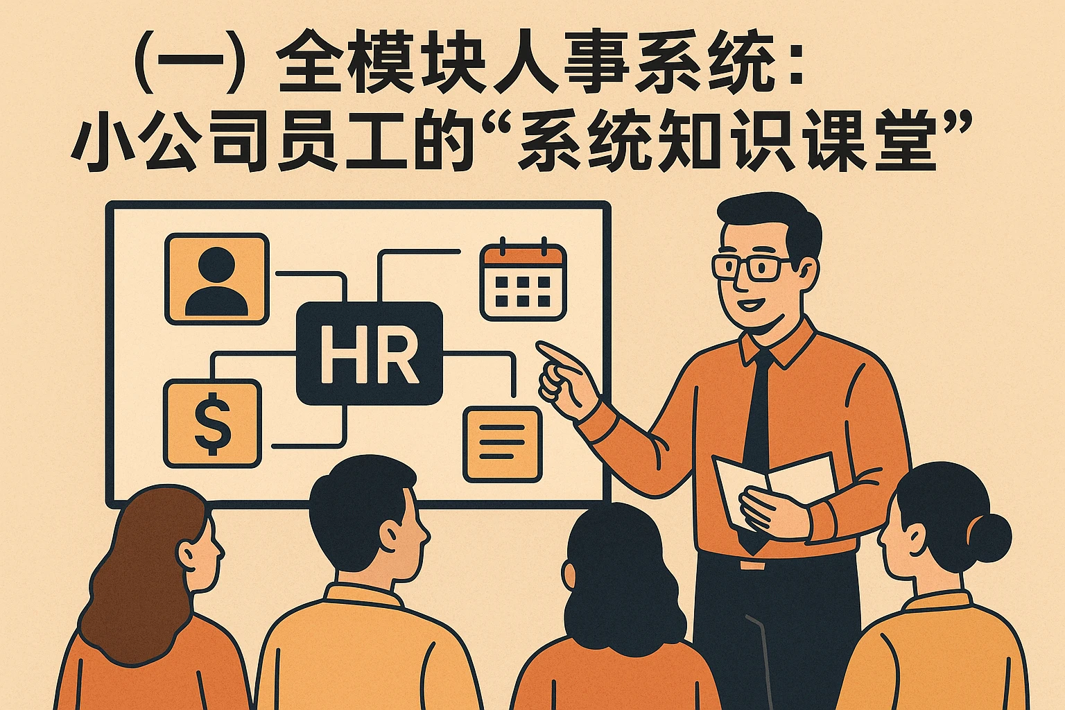 （一）全模块人事系统：小公司员工的“系统知识课堂”