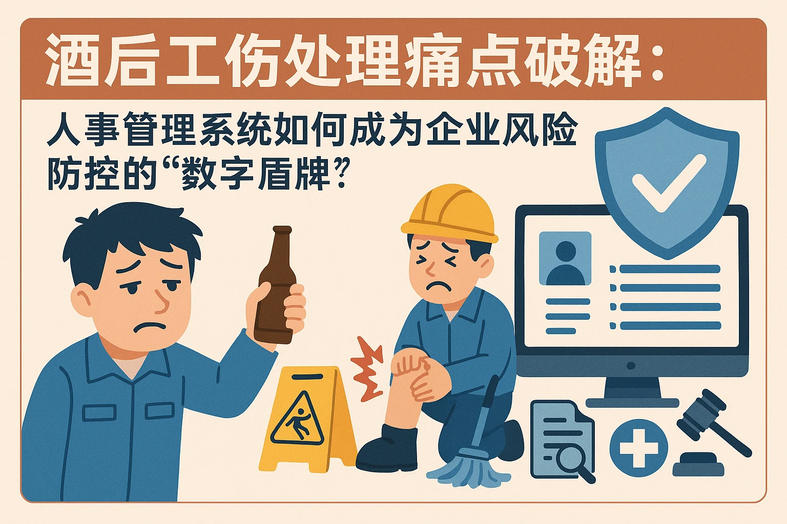 酒后工伤处理痛点破解：人事管理系统如何成为企业风险防控的“数字盾牌”？