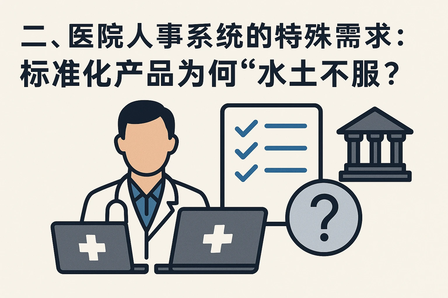二、医院人事系统的特殊需求：标准化产品为何“水土不服”？